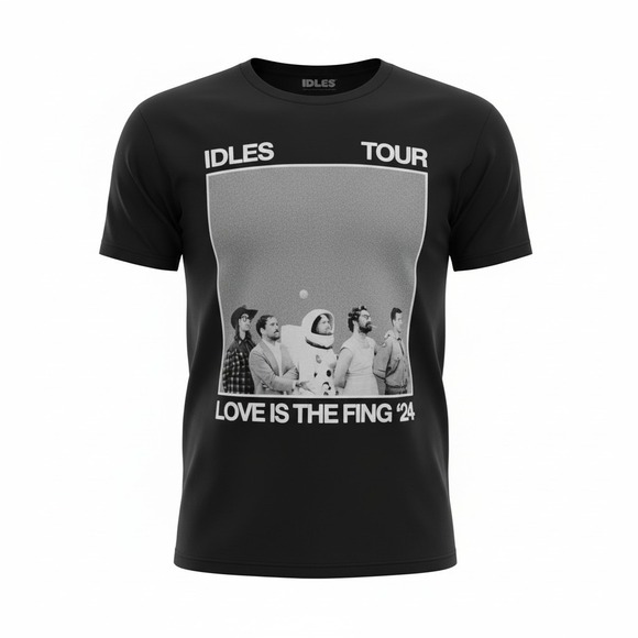 Bravado international group Other - Idles Tour‎ Love Is The Fing '24 Rock Band Shirt Mens Medium